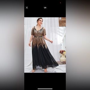 Black and gold fancy dress